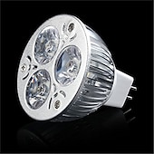 levne LED žárovky bodové-10ks 9W led žárovka bodové světlo 900lm mr16 3 led korálky led dekorativní teplá studená bílá pro krajinářské zapuštěné osvětlení kolejí ac12v 90w ekvivalent halogenu