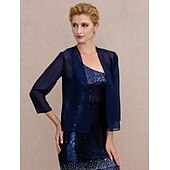 abordables enveloppes de mère-manteaux / vestes en mousseline de soie mariage gueat wraps / fête / soirée femmes wrap avec drapé / robe solide pour impressionner 2025