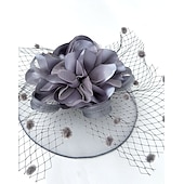 cheap Fascinators-Net Fascinators Kentucky Derby Hat/ Headwear with Floral 1PC Special Occasion / Horse Race / Ladies Day Headpiece