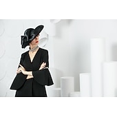billige Partyhatter-kvinners bryllupsfest hatter elegant klassisk feminin stil ull silke hatter hodeplagg for teselskap dame dag hodeplagg hodeplagg
