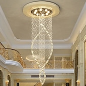 preiswerte Globus-Design-8-flammig 60 cm Liniendesign moderne Pendelleuchte Kristall Leuchtmittel inklusive Designer Kronleuchter Metall galvanisiert schick modern Wohnzimmer (Leuchtmittel nicht enthalten)