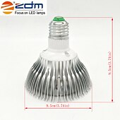 economico Lampadine-zdm e26 / e27 7w 650-750lm par30 faretto led 7 perline led ad alta potenza led bianco / bianco caldo 85-265 v alta conducibilità termica in alluminio