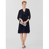 voordelige moeders wikkels-Vrouwen Wrap Shrug Moeder&#039;s Wraps Jassen  Jasjes Elegant Zonbescherming 3/4 Lengte Mouw Chiffon Bruiloft Gasten Wraps Met Effen Kleur Voor Formele Lente  Herfst kleed je mooi aan