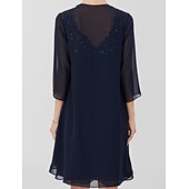 voordelige moeders wikkels-Vrouwen Wrap Shrug Moeder&#039;s Wraps Jassen  Jasjes Elegant Zonbescherming 3/4 Lengte Mouw Chiffon Bruiloft Gasten Wraps Met Effen Kleur Voor Formele Lente  Herfst kleed je mooi aan