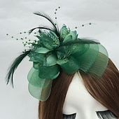 levne Fascinátory-peříčko / síť fascinators kentucky derby klobouk / květiny s 1 kusem svatební / párty / večer / dostihová čelenka