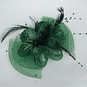levne Fascinátory-peříčko / síť fascinators kentucky derby klobouk / květiny s 1 kusem svatební / párty / večer / dostihová čelenka