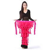 cheap Dance Accessories-Belly Dance Hip Scarf Ruffles Women&#039;s Chiffon / Ballroom