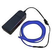 זול מוצרים עם חיבור לחשמל-5m אורות מחרוזת 0 leds el 1pc לבן אדום כחול עמיד למים חוט ניאון דבק עצמי