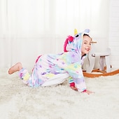 זול תחפושות של Onesie-בגדי ריקוד ילדים דפוס רקמה אופנתי תחפושת Onesie תחפושת קרנבל חַדקֶרֶן פגסוס פיג&#039;מה אוברול פיג&#039;מת קיגורומי תחפושת מצחיקה ל בנים ובנות חג המולד קרנבל יום הילד קָרִיקָטוּרָה
