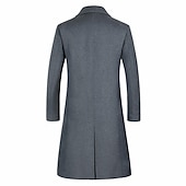 Χαμηλού Κόστους Ανδρική καμπαρντίνα-Ανδρικά Χειμερινό παλτό Μάλλινο Παλτό Πανωφόρι ΕΞΩΤΕΡΙΚΟΥ ΧΩΡΟΥ Γραφείο Χειμώνας Φθινόπωρο Πολυεστέρας Αντιανεμικό Ζεστό Εξωτερικά ενδύματα Ρούχα Κλασικό Πέτο