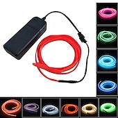 זול מוצרים עם חיבור לחשמל-5m אורות מחרוזת 0 leds el 1pc לבן אדום כחול עמיד למים חוט ניאון דבק עצמי