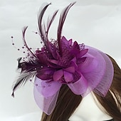 levne Fascinátory-peříčko / síť fascinators kentucky derby klobouk / květiny s 1 kusem svatební / párty / večer / dostihová čelenka
