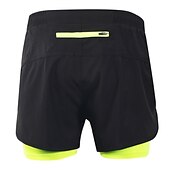 cheap Mens Active Shorts-Arsuxeo Men&#039;s Running Shorts Gym Shorts Yoga Shorts Drawstring 2 in 1 Split Zipper Pocket Base Layer Outdoor Athletic Summer Spandex Quick Dry Lightweight Reflective Strips Yoga Gym Workout Marathon