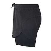 cheap Mens Active Shorts-Arsuxeo Men&#039;s Running Shorts Gym Shorts Yoga Shorts Drawstring 2 in 1 Split Zipper Pocket Base Layer Outdoor Athletic Summer Spandex Quick Dry Lightweight Reflective Strips Yoga Gym Workout Marathon