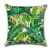 billige blomster- og plantestil-sett med 6 putetrekk botaniske tropiske fugler putepute utendørs pute til stue sofa sofaseng stol grønn