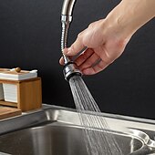 preiswerte Armaturendüsen-360 Grad drehbarer wassersparender Wasserhahn Wasserhahn Belüfter ABS Wasserhahn Düsenfilter Wasserhahn Bubbler Belüfter