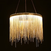 billiga Cirkeldesign-1-ljus 50 cm led taklampa designers ljuskrona guld lyx metall trumma krom modern samtida 110-120v 220-240v