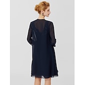 voordelige moeders wikkels-Vrouwen Wrap Shrug Moeder&#039;s Wraps Jassen  Jasjes Elegant Zonbescherming 3/4 Lengte Mouw Chiffon Bruiloft Gasten Wraps Met Effen Kleur Voor Formele Lente  Herfst kleed je mooi aan