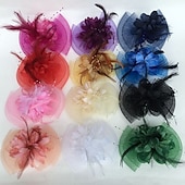 levne Fascinátory-peříčko / síť fascinators kentucky derby klobouk / květiny s 1 kusem svatební / párty / večer / dostihová čelenka