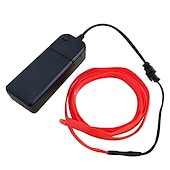 זול מוצרים עם חיבור לחשמל-5m אורות מחרוזת 0 leds el 1pc לבן אדום כחול עמיד למים חוט ניאון דבק עצמי