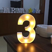 cheap Decorative Lights-LED Letter Lights Sign 26 Letters Alphabet Light Up Letters Sign for Night Light Wedding Birthday Party Battery Powered Christmas Dorm Lamp Home Bar Decoration