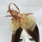 levne Fascinátory-peříčko / síť fascinators kentucky derby klobouk / květiny s 1 kusem svatební / párty / večer / dostihová čelenka