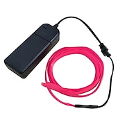זול מוצרים עם חיבור לחשמל-5m אורות מחרוזת 0 leds el 1pc לבן אדום כחול עמיד למים חוט ניאון דבק עצמי