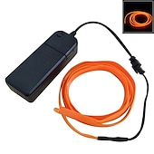 זול מוצרים עם חיבור לחשמל-5m אורות מחרוזת 0 leds el 1pc לבן אדום כחול עמיד למים חוט ניאון דבק עצמי