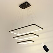 Недорогие Кольцо и Круглый Дизайн-Подвесной светильник с регулируемой яркостью 80 см, светодиодный светильник геометрической формы, линейный, для гостиной, столовой, 110-120 В / 220-240 В