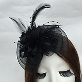 levne Fascinátory-peříčko / síť fascinators kentucky derby klobouk / květiny s 1 kusem svatební / párty / večer / dostihová čelenka