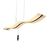 economico Luci a sospensione-lampada a sospensione a led 97cm 36w forma d&#039;onda acrilico moderna semplice lampada a sospensione con telecomando per sala studio ufficio sala da pranzo apparecchio di illuminazione
