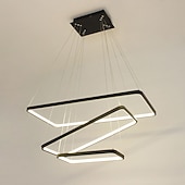 Недорогие Кольцо и Круглый Дизайн-Подвесной светильник с регулируемой яркостью 80 см, светодиодный светильник геометрической формы, линейный, для гостиной, столовой, 110-120 В / 220-240 В