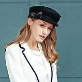 cheap Party Hats-Wool / Pearwood Kentucky Derby Hat / Hats with Satin Bowknot 1 Piece Casual / Daily Wear Headpiece