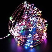voordelige Batterij String Lights-ZDM® 10M Verlichtingsslingers 100 LEDs SMD 0603 1pc Warm wit Koel wit Rood Waterbestendig USB Feest 5 V Voeding Via USB