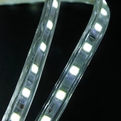 お買い得  防水ストリップライト-導かれたストリップライト防水30m98.4fttiktokライト5050smd 1800ledseuプラグ付き暖かい白白赤黄青緑家のダイニングリビングルームバー用の切断可能