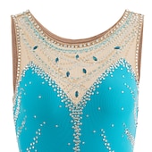 tanie Suknie do łyżwiarstwa figurowego-Sukienka łyżwiarska Damskie Dla dziewczynek Bruslení Sukienka Perłowo-różowy Błękit egejski Biały Niejednolita całość Siateczka Spandeks Trening Zawody Odzież łyżwiarska Ręcznie wykonane Z klejnotami