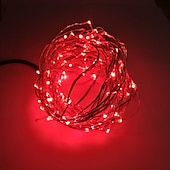 voordelige Batterij String Lights-ZDM® 10M Verlichtingsslingers 100 LEDs SMD 0603 1pc Warm wit Koel wit Rood Waterbestendig USB Feest 5 V Voeding Via USB