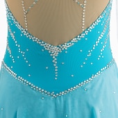 tanie Suknie do łyżwiarstwa figurowego-Sukienka łyżwiarska Damskie Dla dziewczynek Bruslení Sukienka Perłowo-różowy Błękit egejski Biały Niejednolita całość Siateczka Spandeks Trening Zawody Odzież łyżwiarska Ręcznie wykonane Z klejnotami