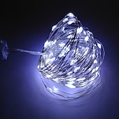 voordelige Batterij String Lights-ZDM® 10M Verlichtingsslingers 100 LEDs SMD 0603 1pc Warm wit Koel wit Rood Waterbestendig USB Feest 5 V Voeding Via USB