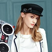 cheap Party Hats-Wool / Pearwood Kentucky Derby Hat / Hats with Satin Bowknot 1 Piece Casual / Daily Wear Headpiece