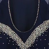 رخيصةأون فساتين التزلج الفني-فستان التزلج الراقص نسائي للفتيات تزلج على الجليد الفساتين أسود أبيض أصفر فتح الظهر شبكة سباندكس عالية المرونة تمرين منافسة ملابس التزلج مرصع بالجواهر حجر الراين كم طويل