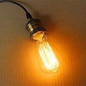 Χαμηλού Κόστους Λάμπες Πυρακτώσεως-5 τεμ 40 W E26 / E27 ST58 Ζεστό κίτρινο 2200-3000 k Με ροοστάτη Λαμπτήρας πυρακτώσεως Vintage Edison 220-240 V