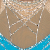 tanie Suknie do łyżwiarstwa figurowego-Sukienka łyżwiarska Damskie Dla dziewczynek Bruslení Sukienka Perłowo-różowy Błękit egejski Biały Niejednolita całość Siateczka Spandeks Trening Zawody Odzież łyżwiarska Ręcznie wykonane Z klejnotami