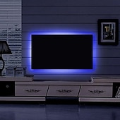 זול שלט רחוק-אורות רצועת led עמיד למים 1 m rgb tiktok אורות 60 נוריות 5050 smd 10 מ&quot;מ 1 m led אורות רצועת 17-key מרחוק שלט רחוק rgb tiktok אורות טלוויזיה רקע אור ip65