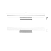 billiga Vanitylampor-led spegellampa 81cm modern/modern stil badrumslampor aluminium borstat material skåp vägglampor sminkbelysning sminklampa sminklampa minimalistisk 110-120/110-120v 32w