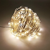 voordelige Batterij String Lights-ZDM® 10M Verlichtingsslingers 100 LEDs SMD 0603 1pc Warm wit Koel wit Rood Waterbestendig USB Feest 5 V Voeding Via USB