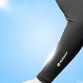 baratos Aquecedor para Braços e Pernas-1 par Nuckily Mangas de ciclismo Armwarmers Mangas de compressão Côr Sólida UPF 50 Reflector Leve Moto Branco Preto para Homens Mulheres Adulto Bicicleta de Estrada Bicicleta De Montanha Pesca
