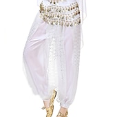 abordables Tenues de danse du ventre-Danse du ventre Pantalon Paillette Femme Utilisation Taille basse Mousseline de soie