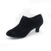 olcso Báli cipők és modern tánccipők-Női Báli Modern cipő Swing-cipők Otthoni Professzionális ChaCha Magassarkúk Illesztés Fűzős Fekete és ezüst Fekete / Vörös Fekete