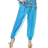 abordables Tenues de danse du ventre-Danse du ventre Pantalon Paillette Femme Utilisation Taille basse Mousseline de soie